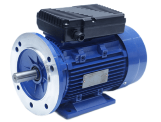 asynchronous motor in blue